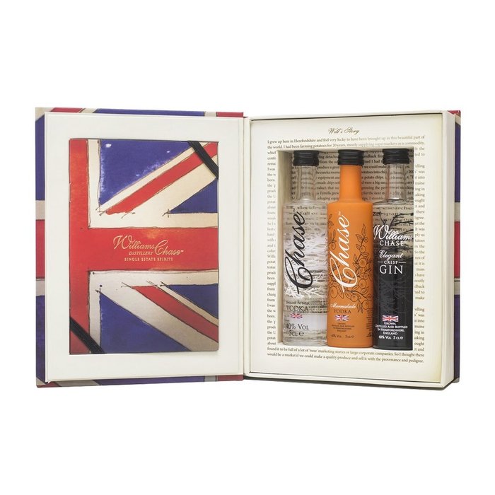 Chase Distillery Chase Vodka/Gin Book Box Trio 3x 5cl