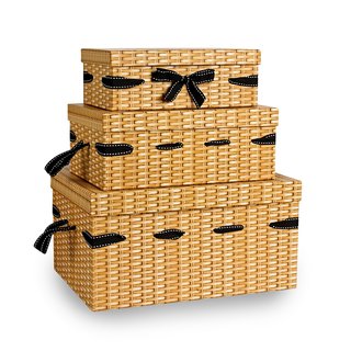 Hampers Gift Box with Stitched Ribbon - Medium