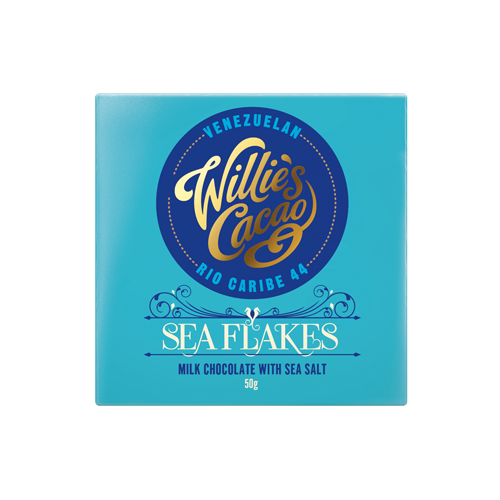 Willie's Cacao Sea Flakes - Rio Caribe 44 Milk Chocolate -  Willies Cacao  - 50g