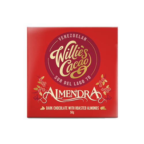 Willie's Cacao Dark Chocolate & Almendra -  Willies Cacao  - 50g