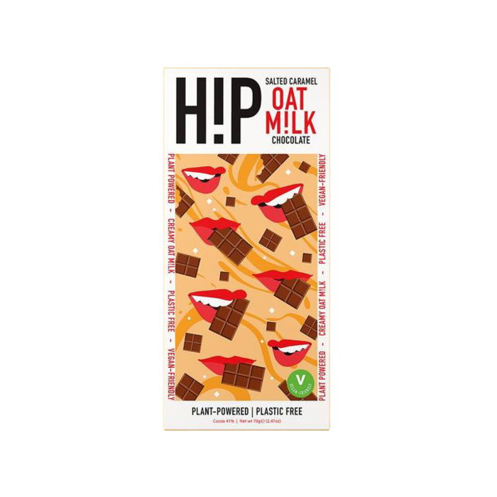 H!P Oat Milk Chocolate Salted Caramel - Hip Oat Milk Chocolate Bar - 70g