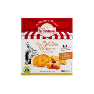 Les Galettes Bretonnes - Eclats de Caramel Beurre Sale - La Trinitaine Biscuits - 150g