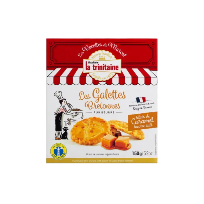 Les Galettes Bretonnes - Eclats de Caramel Beurre Sale - La Trinitaine Biscuits - 150g
