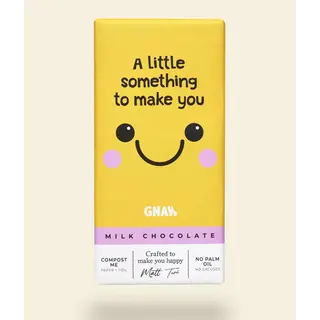 Milk Choc Bar Make You Smile - 80g - Gnaw