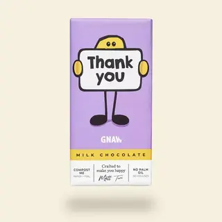 Milk Chocolate Bar Thank You - 80g - Gnaw