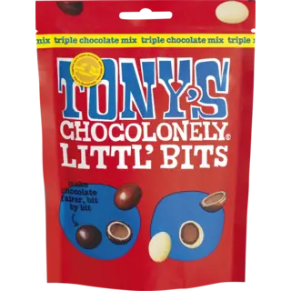 Tony's Chocolonely Milk, White & Dark Chocolate Bits Mix - Tony's Chocolonely 100g