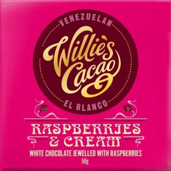 Willie's Cacao Raspberries & Cream -White Chocolate -  Willie's Cacao  - 50g