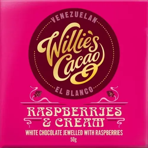 Willie's Cacao Raspberries & Cream -White Chocolate -  Willie's Cacao  - 50g