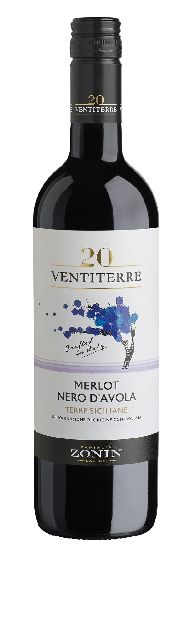 Merlot - Nero d'Avola Sicilia DOC Ventiterre - 2022 - 75cl - 14%