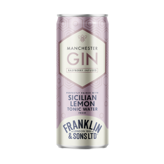 Franklin & Sons Ltd CAN - Manchester Gin - Raspberry Infused - Sicilian Lemon Tonic  - 250ml