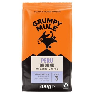 Grumpy Mule Coffee GROUND Organic PERU - Velvety - Grumpy Mule - 200g