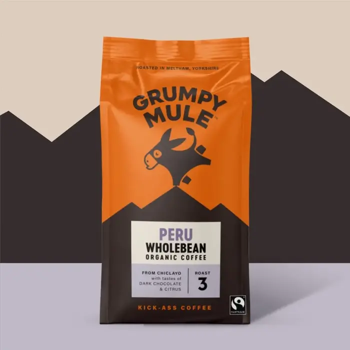 Grumpy Mule Coffee BEANS - Organic PERU - Velvety - Grumpy Mule - 200g