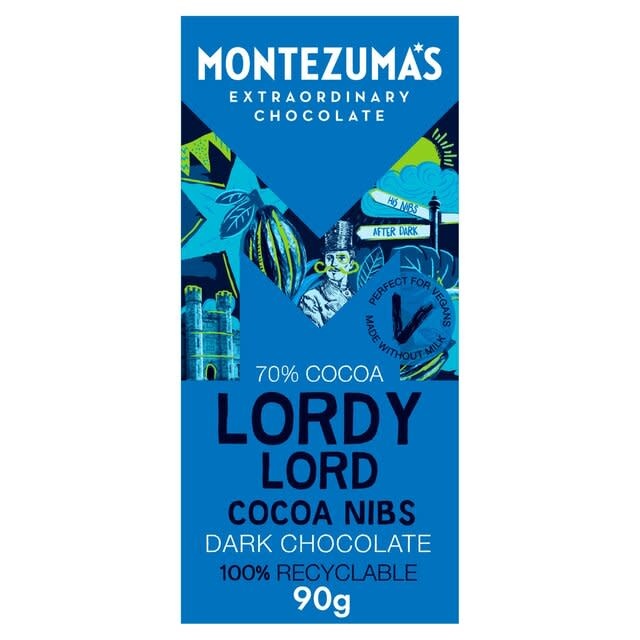 Montezuma Montezuma's Lordy Lord Dark - Organic Milk Chocolate Bar 70% - 90g