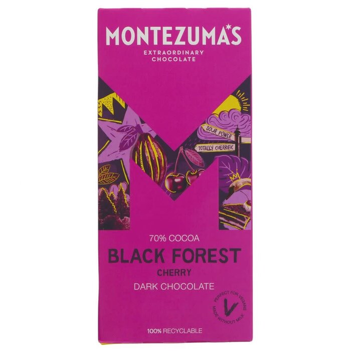 Montezuma Montezuma's Black Forest Gateau -  Dark Chocolate & Cherry Bar - 90g