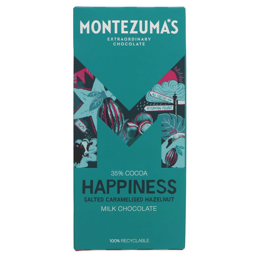 Montezuma Montezuma's Happiness -  Milk  With Salted Caramel Hazelnuts  Bar - 90g
