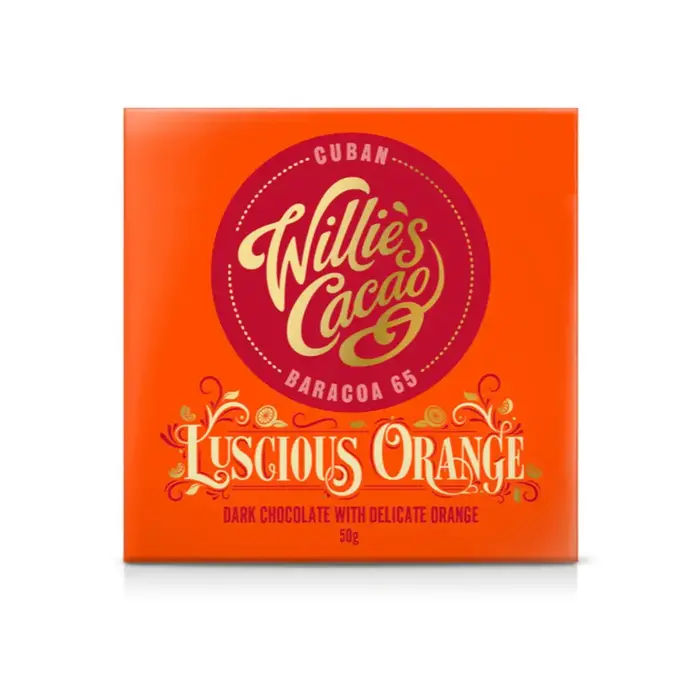 Willie's Cacao Luscious Orange with Cuban 65 Dark Chocolate -  Willie's Cacao  - 50g