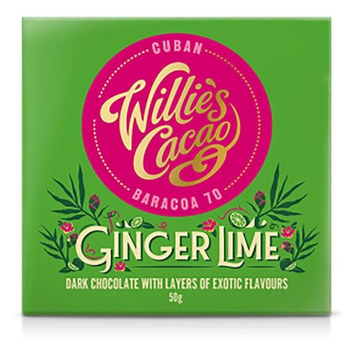 Willie's Cacao Ginger Lime with Cuban 70 Dark Chocolate - Willie's Cacao - 50g
