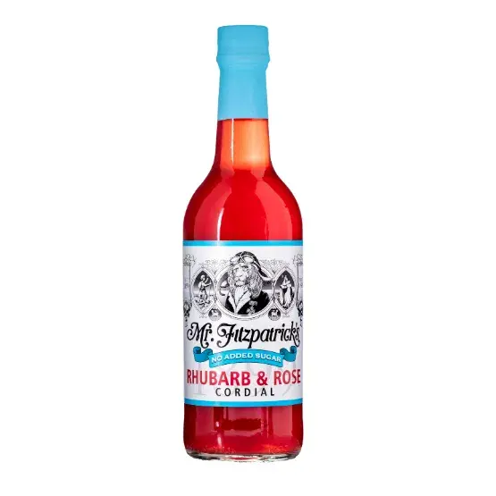 Mr Fitzpatrick's Vintage Cordials Rhubarb & Rose Cordial - No Added Sugar - Mr Fitzpatrick's - 500ml