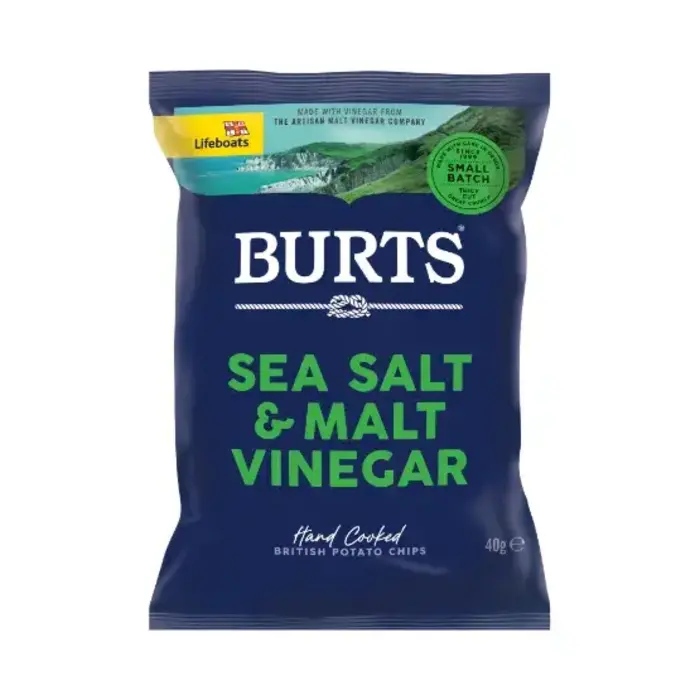Burts Burts Chips Sea Salt & Malted Vinegar - 40g