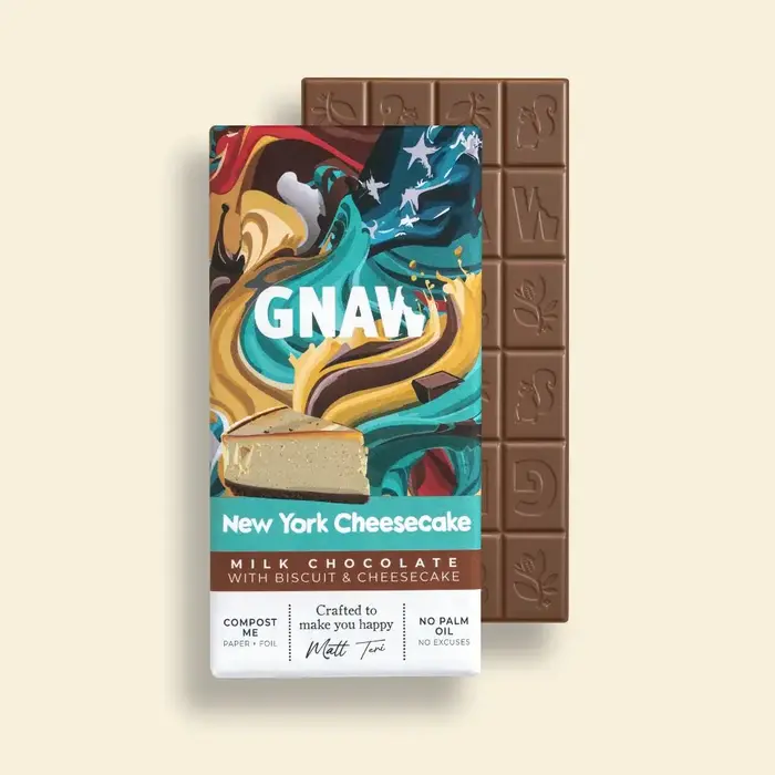 New York Cheesecake Milk Chocolate Bar - 80g - Gnaw
