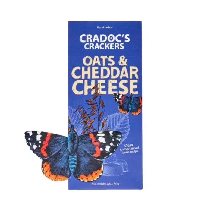 Cradoc's Crackers Oats & Cheddar Cheese Crackers - Cradoc's Crackers - 80g