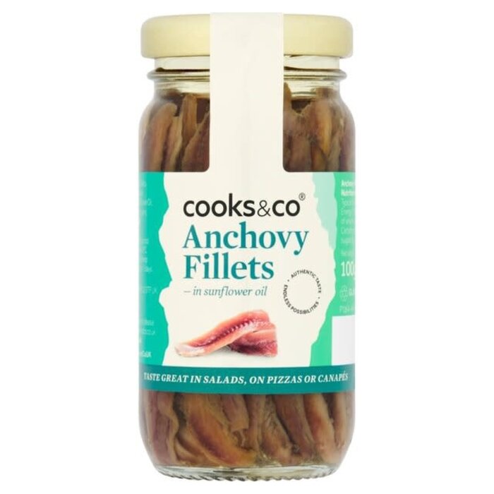 Cooks & Co Anchovy Fillets in Sunflower Oil - Cooks & Co - 100g