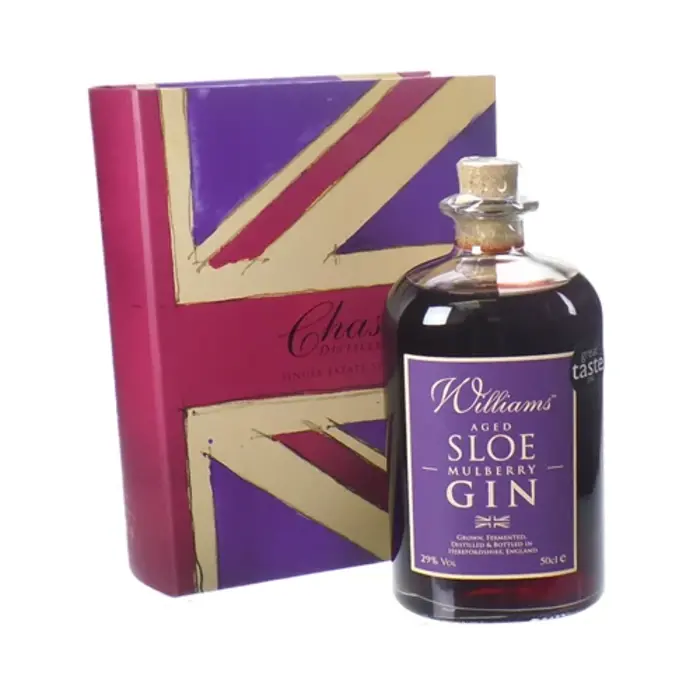 Chase Distillery Williams Aged Sloe Mulberry Gin (In Gift Presentation Book) Chase 50cl