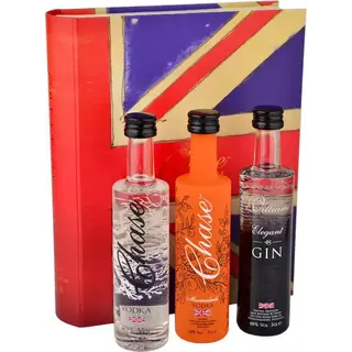 Chase Distillery Chase Vodka/Gin Book Box Trio 3x 5cl