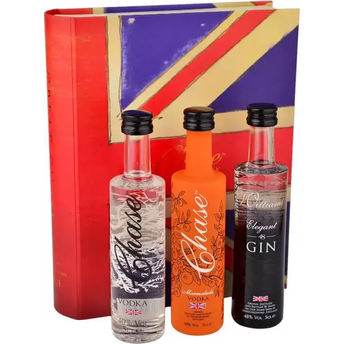 Chase Distillery Chase Vodka/Gin Book Box Trio 3x 5cl