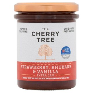 The Cherry Tree Strawberry, Rhubarb & Vanilla Jam - The Cherry Tree - 225g