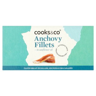 Cooks & Co Anchovy Fillets in Sunflower Oil - Cooks & Co - 50g