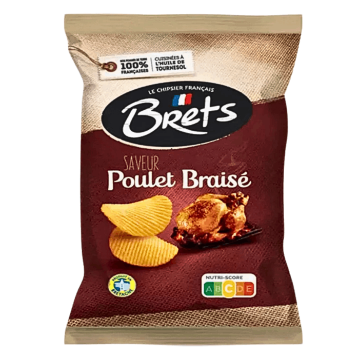 Brets Poulet Roti / Braised Chicken - Brets Crisps - 125g