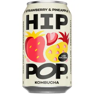 HIP POP Natural Strawberry Pineapple  Kombucha - Hip Pop - 330ml