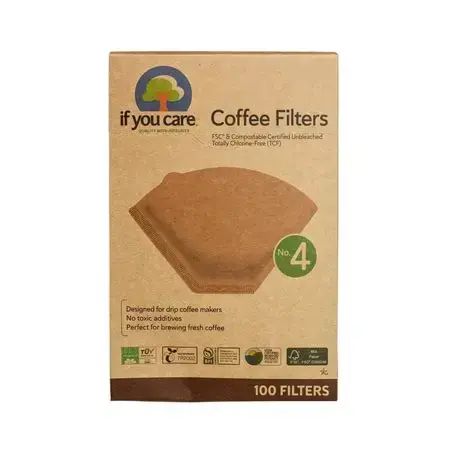 100 Paper Coffee Filters  No 4 - If You Care