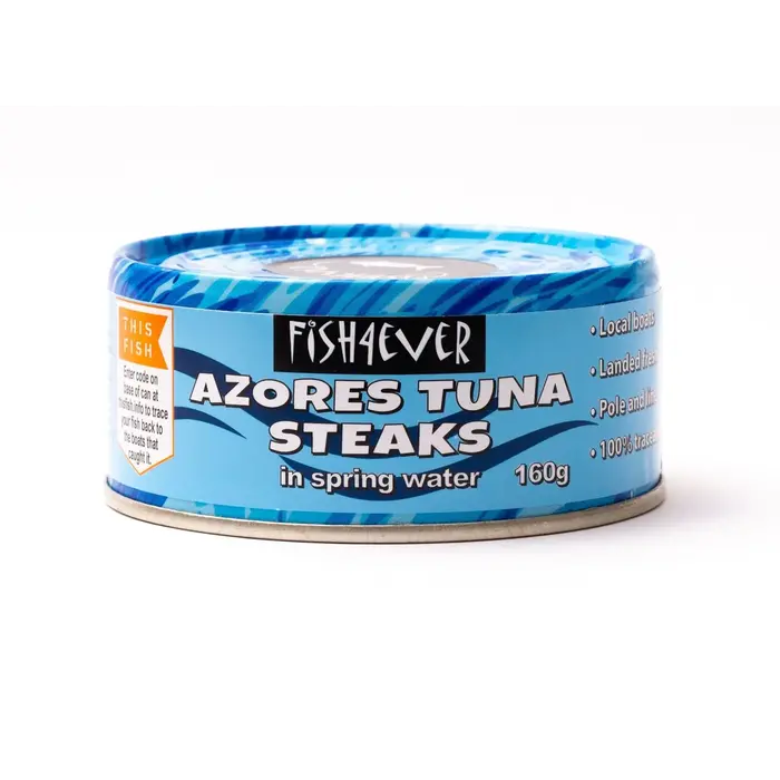 Fish 4 Ever Azores Skipjack Tuna  Steaks in Spring Water - Fish 4 Ever - 160g