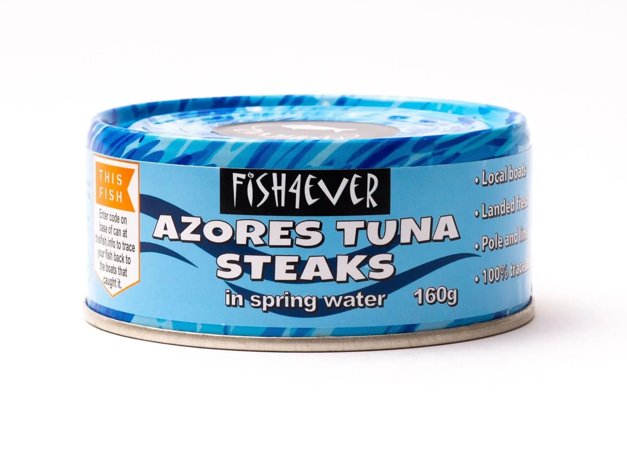 Fish 4 Ever Azores Skipjack Tuna  Steaks in Spring Water - Fish 4 Ever - 160g