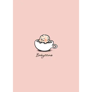 Cardinky Babyccino Pink - Greetings Cards - Cardinky