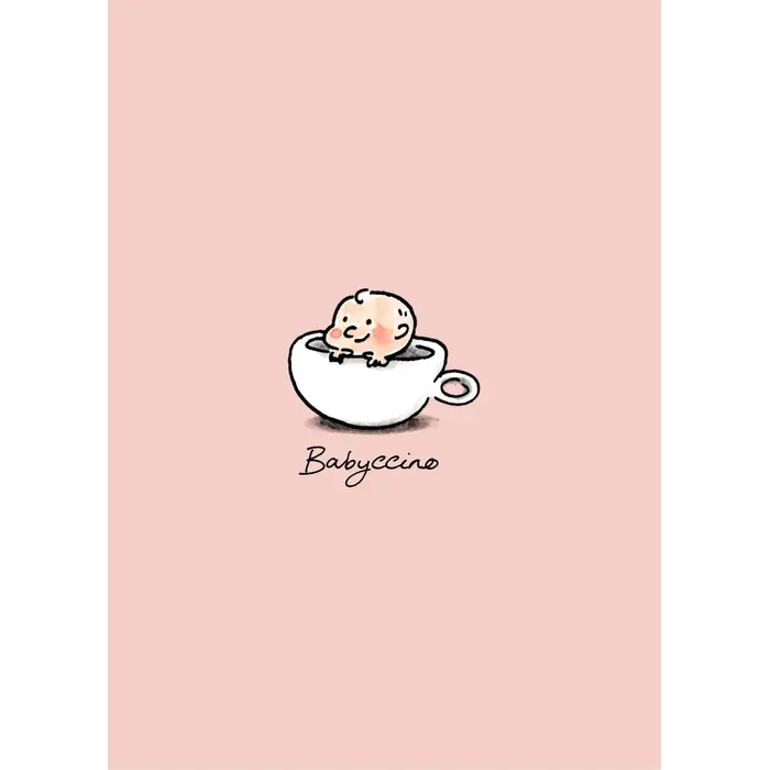 Cardinky Babyccino Pink - Greetings Cards - Cardinky