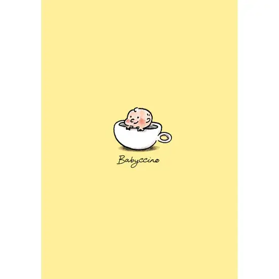 Cardinky Babyccino Yellow - Greetings Cards - Cardinky