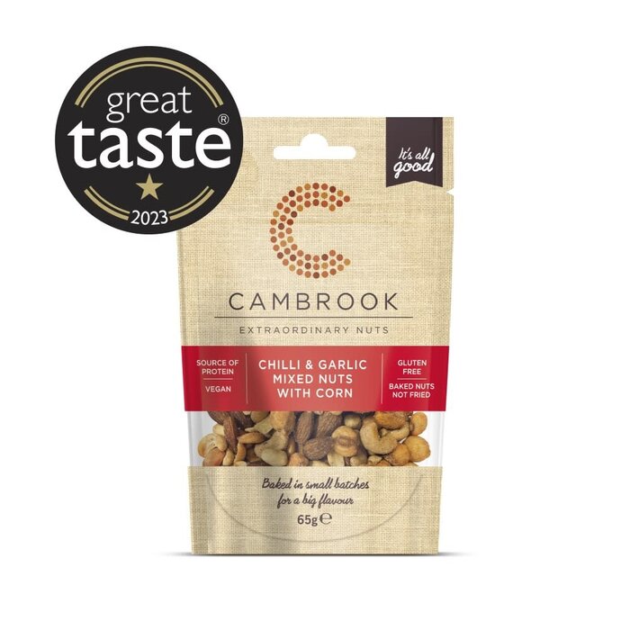 cambrook Baked Chilli & Garlic Mixed Nuts with Corn - Cambrook - 65g