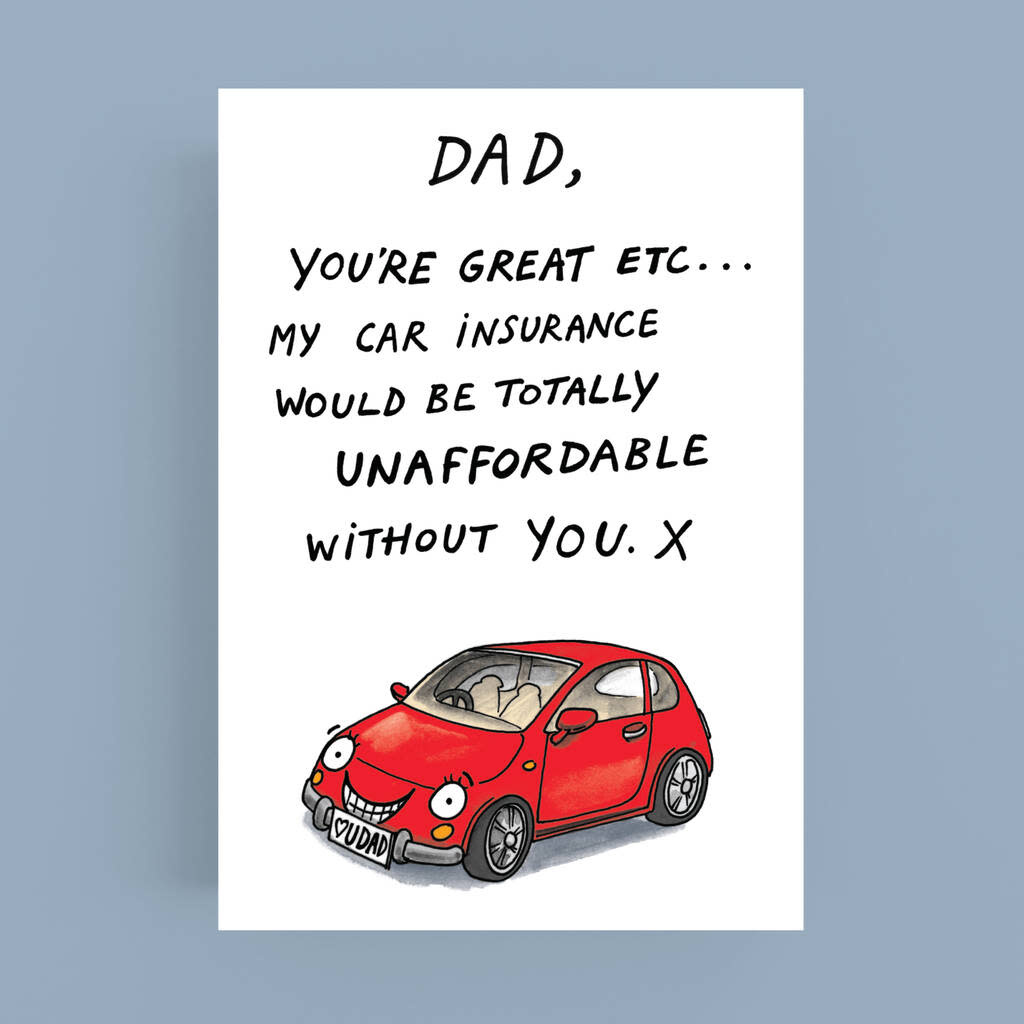 Cardinky Car Insurance Dad - Greetings Cards - Cardinky