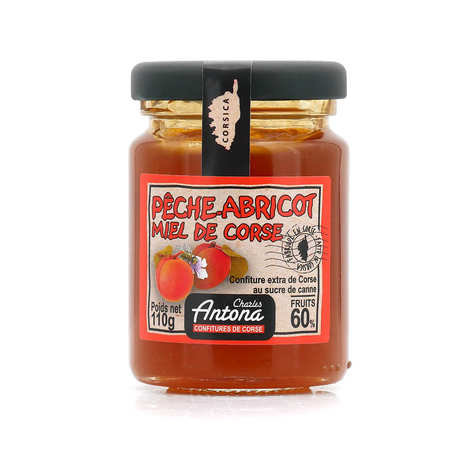 Charles Antona Preserves Confiture Peche Abricot Miel de Corse - Charles Antona - 110g