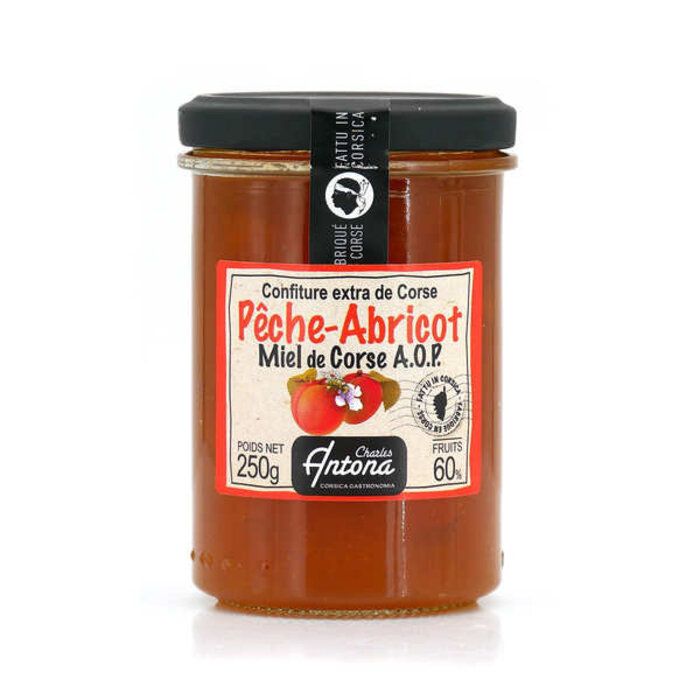 Charles Antona Preserves Confiture Peche Abricot Miel de Corse - Charles Antona - 250g