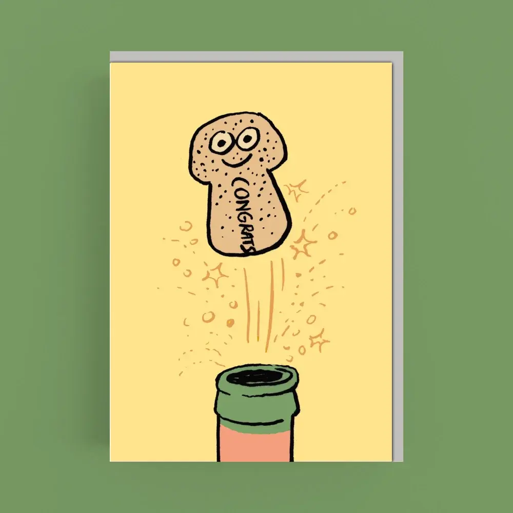 Cardinky Congrats - Popped Cork - Greatings Cards - Cardinky