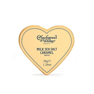Charbonnel & Walker Cream Heart Box with Sea Salt Milk Caramel Truffles - Charbonnel et Walker - 36g