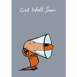 Cardinky Get Well Soon (Sausage Dog) - Greetings Cards - Cardinky