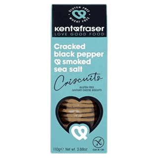 Kent & Fraser GF - Cracked Black Pepper & Smoked Sea Salt - Cheese Wafers - Kent & Fraser - 125g