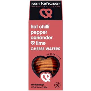 Kent & Fraser GF - Hot Chilli Pepper Coriander & Lime - Cheese Wafers - Kent & Fraser - 125g