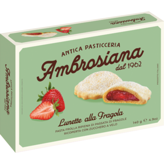 Ambrosiana Lunette alla Fragola Strawberry Puree - Ambrosiana - 140g
