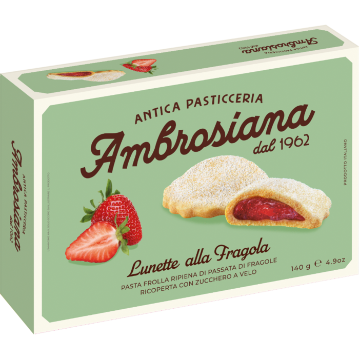 Ambrosiana Lunette alla Fragola Strawberry Puree - Ambrosiana - 140g